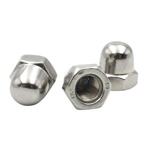 1/2/5/10/25/50 قطعة M3 M4 M5 M6 M8 M10 M12 M14 M16 304 201 غطاء قبة من الفولاذ المقاوم للصدأ صامولة بلوط سداسية أعمى للبراغي DIN1587(201 الفولاذ المقاوم للصدأ، M16x2pc) in Kuwait