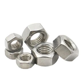 304 الفولاذ المقاوم للصدأ 1/2/5/10/20/25/50 قطعة M1 .2 .4 .6 M2 .5 M3 M4 M5 M6 M8 M10-M36 صواميل سداسية DIN934 متري (M27 × 1 قطعة) in Kuwait