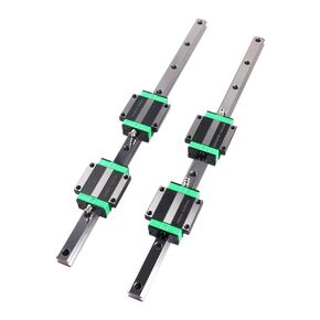 2 قطعة HGR15 & HGR20 أدلة خطية مربعة + 4 قطعة HGH15CA & HGH20CA/HGW15CC & HGW20CC أقواس منزلق CNC (2 سكة 4HGW20CC، 400 مم) in Kuwait
