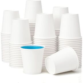 BYSNOW 300 Pack 3 oz Paper Cups, Disposable Bathroom Cups, Small Mouthwash Cups, Mini Paper Cups for Bathroom(Mixed Colors), 300pack-Cyan&Blue&Pink in Saudi Arabia