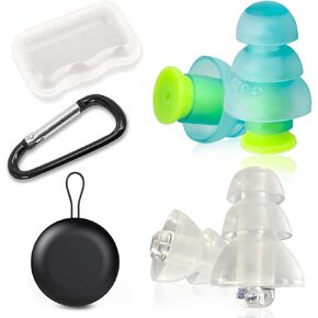 سدادات أذن للطائرة لتخفيف الضغط - طيران غير مؤلم - سدادات أذن للسفر لتقليل الضوضاء - أساسيات السفر بالطائرة - سدادات أذن مريحة وقابلة لإعادة الاستخدام للبالغين in Kuwait