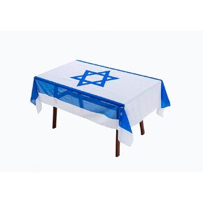 MSFHHA Rectangular Tablecloth Israel Israeli Flag Fade-Resistant Washable National Flag Tablecloth, Suitable for Kitchen Dining Family Gatherings and Outdoor Events,59 Inches * 83 Inches. in Kuwait