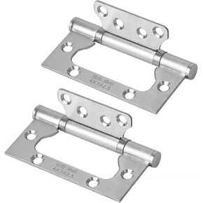 4X 3 Inch Non Mortise Door Hinges, Stainless Steel with Mounting Screws Brushed Surface Hinge 6Pcs in Kuwait