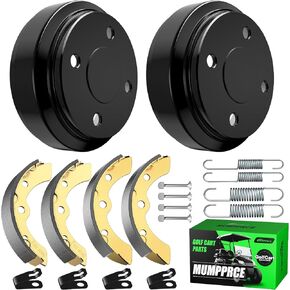 Club Car Brake Repair Kits for DS 1995-UP&Precedent 2004-UP, Golf Cart Brake Drum Kit, Club Car Brake Drum/Hubs&Brake Shoes/Pads&Brake Spring Kit, OEM# 101823201 101816301 101791101 in Kuwait