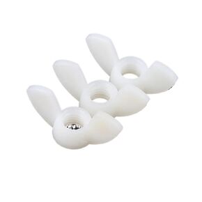 M3 M4 M5 M6 M8 M10 M12 نايلون الجناح الجوز البلاستيك سبيكة فراشة نوع غطاء (أبيض، M8 20 قطعة) in Kuwait