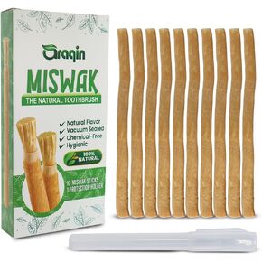 مجموعة مكونة من 5 أعواد مسواك للأسنان مع حامل واحد - عصا فرشاة أسنان طبيعية لتبييض الأسنان ولثة صحية | أعواد سواك محكمة الغلق للأسنان | فرشاة أسنان بيلو وود مسواك in Kuwait