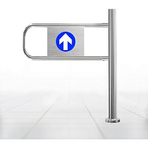 Supermarket Cashier Counter Safety Gate - One-Way Metal Entrance with Spring-Loaded Automatic Closing Swing, Ideal for Warehouses & Malls, 50×100cm in Kuwait