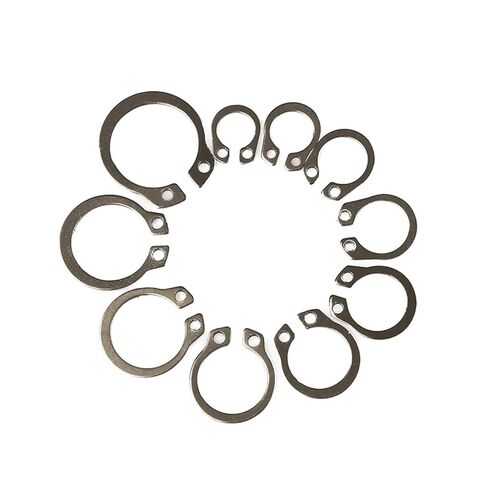 100pcs 304 Stainless Steel 8-18mm Shaft C Type External Circlip Bearing Retaining Clip Snap Ring Washer Assortment Kit in Saudi Arabia