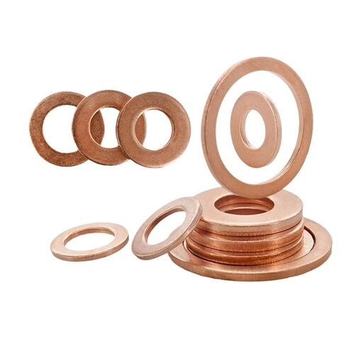 Solid Pure Copper Flat O Ring Gasket Oil Sealing Washers Sump Plugs O-Ring Washer Plain Shim Solid Oring Valve Spacer(M5x9mmx1mm,10Pcs) in Saudi Arabia