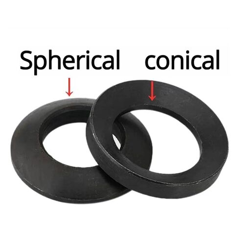 M6 M8 M10 M12 M16 M20 M24 Stainless Steel Conical Spherical Washer Countersunk Washer Carbon Steel Concave Convex Cone Gasket(Conical Carbon Steel,M24 (1Pcs)) in Saudi Arabia