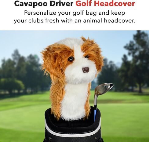 Daphne's Headcovers Cavapoo Driver Headcover | Funny Golf Club Covers | Golf Head Covers for Drivers | Stylish Golf Club Head Covers | Golf Driver Covers | Men’s & Women’s Driver Headcover in Saudi Arabia