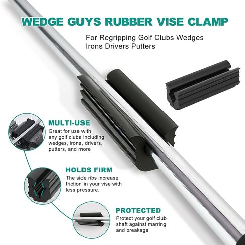 مجموعة أدوات تثبيت قبضة نادي الجولف - مجموعة أدوات إزالة قبضة الجولف تتضمن ملزمة طاولة محمولة دوارة 360 درجة، و13 شريطًا مزدوج الجوانب (2 بوصة × 10 بوصة)، وسكين خطاف لإعادة قبضة مقابض الجولف (بدون مذيب) in Kuwait