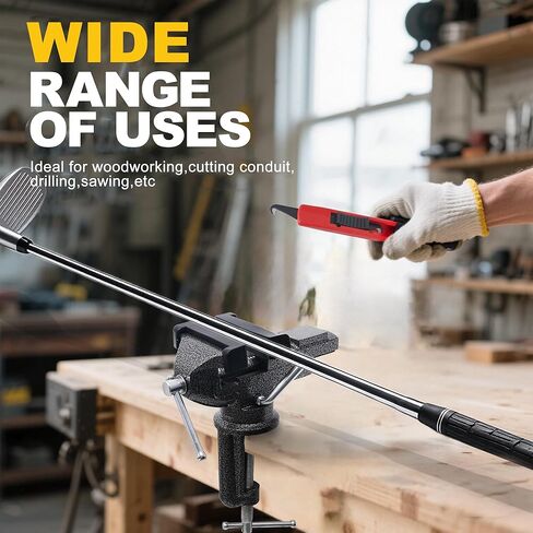 مجموعة أدوات تثبيت قبضة نادي الجولف - مجموعة أدوات إزالة قبضة الجولف تتضمن ملزمة طاولة محمولة دوارة 360 درجة، و13 شريطًا مزدوج الجوانب (2 بوصة × 10 بوصة)، وسكين خطاف لإعادة قبضة مقابض الجولف (بدون مذيب) in Kuwait