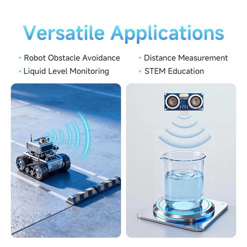 10 قطع HC-SR04 مجموعة مستشعر المسافة بالموجات فوق الصوتية مقاومة للماء عالية الدقة واستهلاك منخفض للطاقة مدمج لـ Ar duino U NO M EGA Rasp Berry P i عالي الدقة روبوت X Bee Zig Bee مع 10 أسلاك Du pont in Kuwait