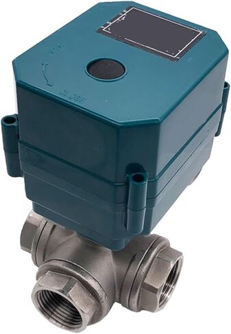 DN25 Ball Valve Stainless Steel Three-Way Full-bore high Torque Ball Valve 2/3 line Actuator AC220V DC24V DC12V(L Type_AC220V_CR03) in Saudi Arabia