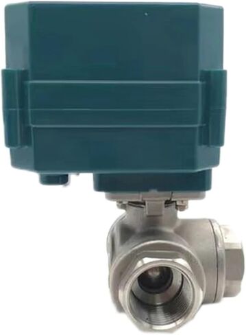 DN25 Ball Valve Stainless Steel Three-Way Full-bore high Torque Ball Valve 2/3 line Actuator AC220V DC24V DC12V(L Type_AC220V_CR03) in Saudi Arabia