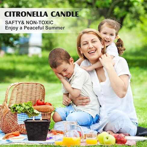 Citronella Candles Outdoor Large - 3 x 12oz 3-Wick Tin Candle for Home Patio up to 240 Hours Burning, Natural Soy Wax Lemograss Candle Bulk for Outside Garden Yard Balcony, Summer Camping Huge Candle in Kuwait