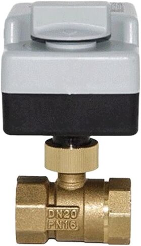 3/4 "صمام كروي نحاسي 3 خطوط 2 نقطة تحكم صمام كروي AC220V مع مفتاح يدوي in Kuwait