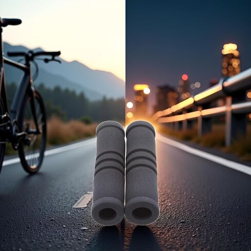 1 Pair Bicycle Handlebar Grip Bicycle Motorcycle Antis Super Light Soft Foam Sponge Handle Grip Cover Bike Grips Black Handlebar Grips in Kuwait