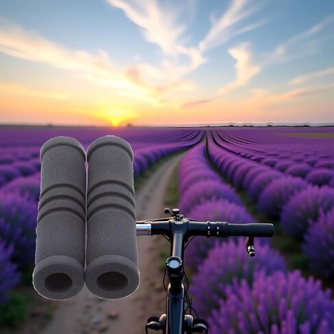 1 Pair Bicycle Handlebar Grip Bicycle Motorcycle Antis Super Light Soft Foam Sponge Handle Grip Cover Bike Grips Black Handlebar Grips in Kuwait