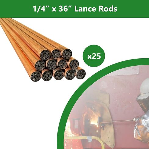 قضبان القطع الطاردة للحرارة Oxylance Sure Cut – 1/4 بوصة × 36 بوصة – صندوق مكون من 25 قطعة – لنظام Sure Cut – موديل 25B36 in Kuwait