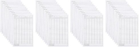 40 قطعة من أوراق نتائج الجولف من BESPORTBLE، بطاقات أداء جولف محمولة مقاس 6 × 4 بوصات مطلية - حافظة منافسات لبطاقات الأداء الخارجية، دفتر ملاحظات وإحصائيات البطاقات الورقية لملحقات النادي in Kuwait