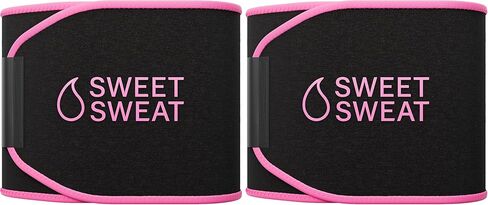 تغطية إضافية لحزام الخصر من Sports Research Sweet Sweat (XC) - حزام لياقة بدنية ممتاز مع تغطية أكثر للخصر لعرق أفضل - وردي (XXL) in Kuwait