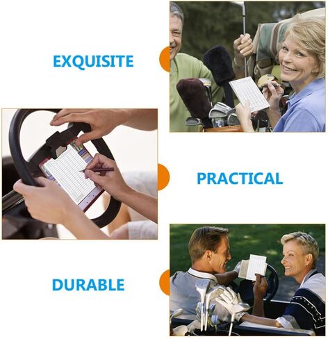 40 قطعة من أوراق نتائج الجولف من BESPORTBLE، بطاقات أداء جولف محمولة مقاس 6 × 4 بوصات مطلية - حافظة منافسات لبطاقات الأداء الخارجية، دفتر ملاحظات وإحصائيات البطاقات الورقية لملحقات النادي in Kuwait