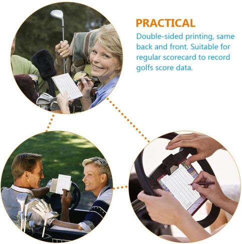 40 قطعة من أوراق نتائج الجولف من BESPORTBLE، بطاقات أداء جولف محمولة مقاس 6 × 4 بوصات مطلية - حافظة منافسات لبطاقات الأداء الخارجية، دفتر ملاحظات وإحصائيات البطاقات الورقية لملحقات النادي in Kuwait