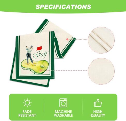 مفرش طاولة جولف من Artoid Mode، ديكور طاولة طعام للمطبخ ذو طابع رياضي للحفلات المنزلية مقاس 13 × 72 بوصة in Saudi Arabia