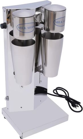 Milk Shake Machine, 180W Double Head Electric Milkshake Maker with 800ml Cups Commercial Milkshake Mixer with Ice Shovel Cleaning Brush in Kuwait