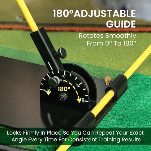 Amy Sport Golf Practice Plate with 180° Adjustable Guide, Durable Metal Plane Trainer Aid for Aiming Putting Swing & Golf Teaching, Stable Training Aid Alignment Stick Base for All Levels in Saudi Arabia