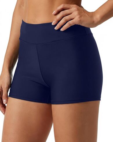 Womens High Waisted Swim Shorts - 3" Bathing Suit Bottoms Boyshorts Swimsuits Board Shorts with Liner 2025 in Saudi Arabia