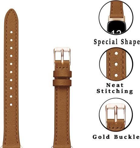 Slim Leather Band Compatible with Fitbit Inspire 3 Bands,Top Grain Genuine Leather Strap Thin Wristband for Fitbit Inspire 3 Women in Saudi Arabia