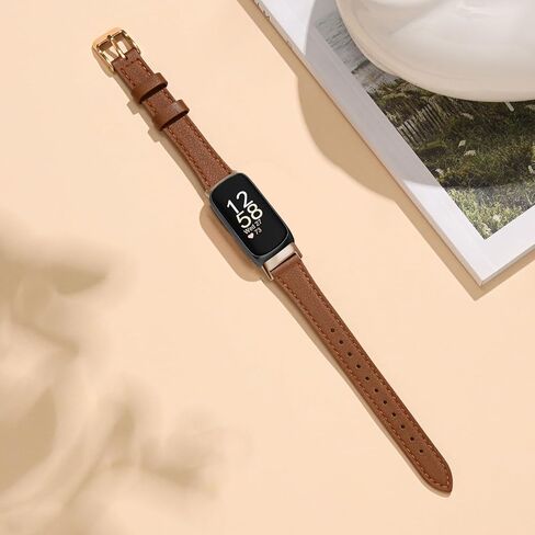 Slim Leather Band Compatible with Fitbit Inspire 3 Bands,Top Grain Genuine Leather Strap Thin Wristband for Fitbit Inspire 3 Women in Saudi Arabia