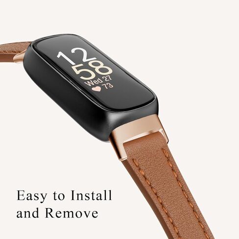 Slim Leather Band Compatible with Fitbit Inspire 3 Bands,Top Grain Genuine Leather Strap Thin Wristband for Fitbit Inspire 3 Women in Saudi Arabia
