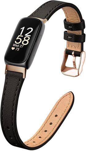 Slim Leather Band Compatible with Fitbit Inspire 3 Bands,Top Grain Genuine Leather Strap Thin Wristband for Fitbit Inspire 3 Women in Saudi Arabia
