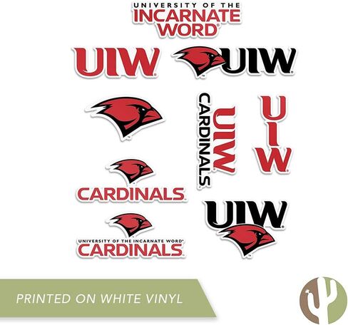 ملصق كلمة جامعة صبار الصحراء المتجسد UIW Cardinals شارات الفينيل زجاجة مياه للكمبيوتر المحمول سجل قصاصات السيارة T2 (النوع 2) in Saudi Arabia