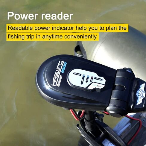 AQUOS Black Haswing 12V 65LBS 35.5inch Shaft Transom Electric Trolling Motor for Fishing, Saltwater and Freshwater Use, Brushless Motor in Kuwait