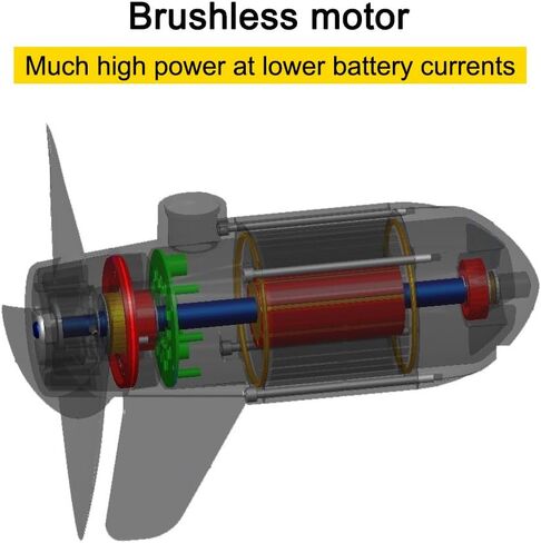 AQUOS Black Haswing 12V 65LBS 35.5inch Shaft Transom Electric Trolling Motor for Fishing, Saltwater and Freshwater Use, Brushless Motor in Kuwait