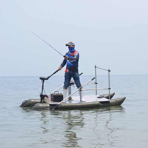 AQUOS Black Haswing 12V 65LBS 35.5inch Shaft Transom Electric Trolling Motor for Fishing, Saltwater and Freshwater Use, Brushless Motor in Kuwait