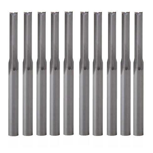 10pcs 3.175x2.5x12mm Double Flute Straight Slot Cutters CNC Router Bits in Kuwait
