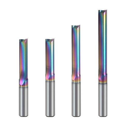 10Pcs Two Flutes Straight Slot Milling Cutter CNC Cutting Tools Router Bit Wood Working End Mill(3.175x2.0x10x38L) in Kuwait