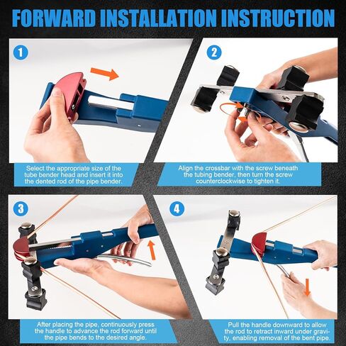 Beaiguna 15 قطعة أداة ثني الأنابيب النحاسية، مجموعة أدوات ثني الأنابيب Hvac لـ 1/4"-7/8" O.D. الأنابيب، 90 درجة للأمام/الخلف لثني الأنبوب مع 7 رؤوس، أداة ثني نحاسية مطورة لتكييف الهواء Hvac in Kuwait