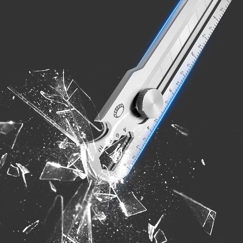 سكين متعدد الأغراض 7 في 1 من BECOWIN، قاطع صندوق قابل للسحب من الفولاذ المقاوم للصدأ، سكين قطع شديد التحمل مع 10 شفرات SK5 مقاس 18 مم، تصميم قفل أمان in Saudi Arabia