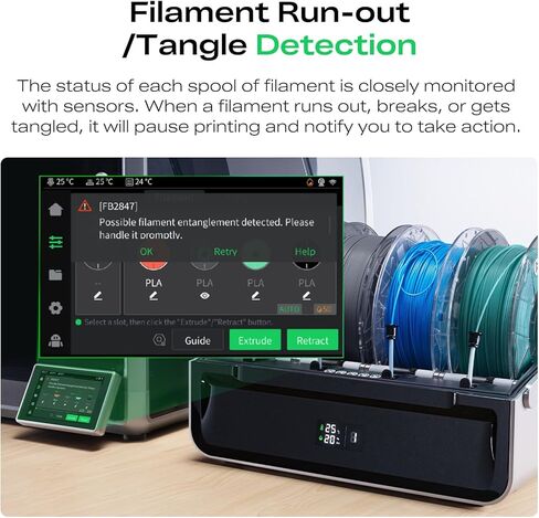 Creality CFS-C Smart Filament System for K1 Series 2025/K1 Max/K1C/K1/K1 SE, Multi-Color 3D Printing, RFID Auto-Loading, External Cutter, Filament Runout & Tangle Detection, Easy Installation in Saudi Arabia