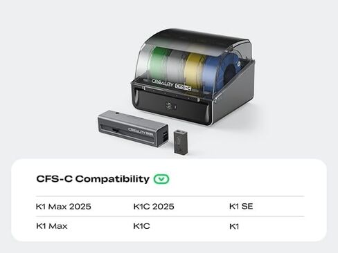 Creality CFS-C Smart Filament System for K1 Series 2025/K1 Max/K1C/K1/K1 SE, Multi-Color 3D Printing, RFID Auto-Loading, External Cutter, Filament Runout & Tangle Detection, Easy Installation in Saudi Arabia