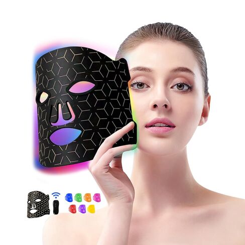 Red Light Therapy Mask for Face – FSA/HSA Eligible, 7-Color Skin Rejuvenation Facial Mask with 400 LEDs, 850nm Infrared, 2000mAh Remote – Anti-Aging, Acne, Wrinkle Care at Home in Saudi Arabia