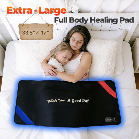 Red & Blue Light Therapy Mat for Body 33"×17" – 360 LEDs Infrared Light Pad (460nm + 660nm + 850nm) for Back, Waist, Knees & Joints Pain Relief, 60W Red Light Therapy Panel for Men & Women in Kuwait