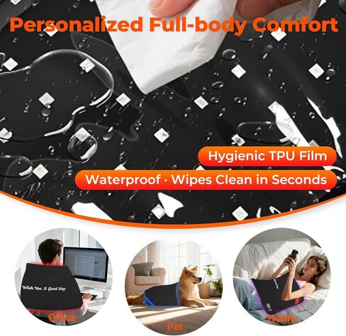 Red & Blue Light Therapy Mat for Body 33"×17" – 360 LEDs Infrared Light Pad (460nm + 660nm + 850nm) for Back, Waist, Knees & Joints Pain Relief, 60W Red Light Therapy Panel for Men & Women in Kuwait